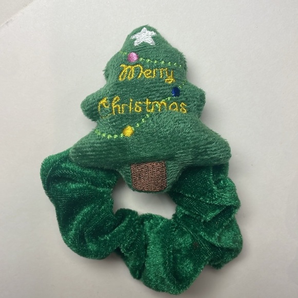 Christmas Tree and Reindeer Festive Holiday Scrunchies Set of 2 - Picture 5 of 5